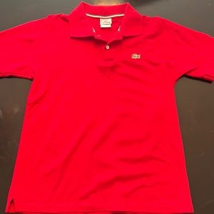 Red Lacoste polo